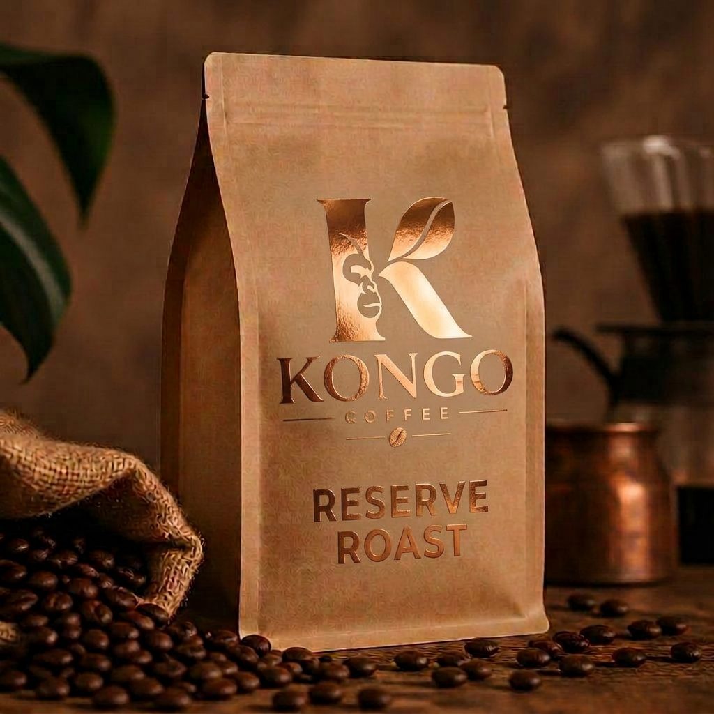 Kongo Coffee Reserve Roast — Kongo Coffee branded bag